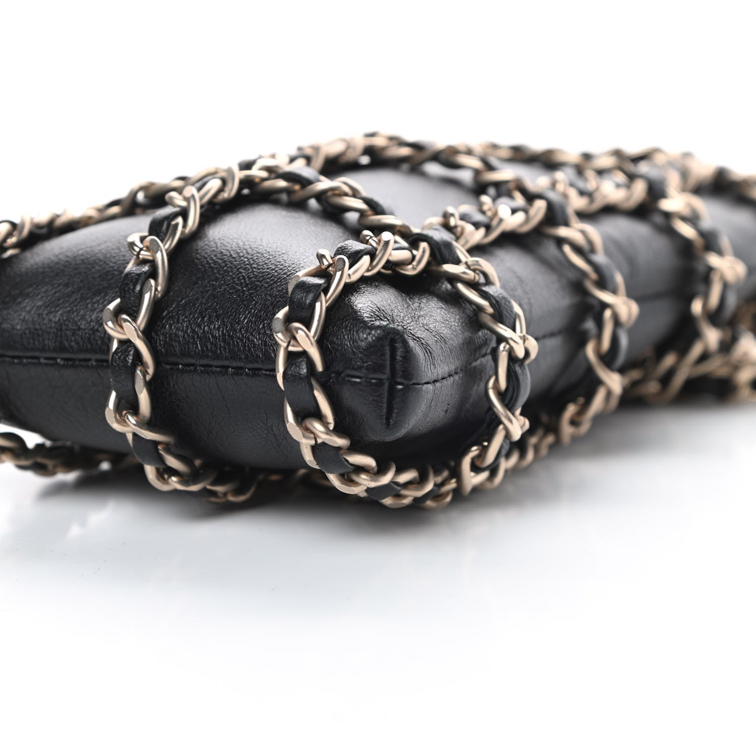 Chanel Lambskin Tech Me Out Clutch With Chain Black 11 of 13