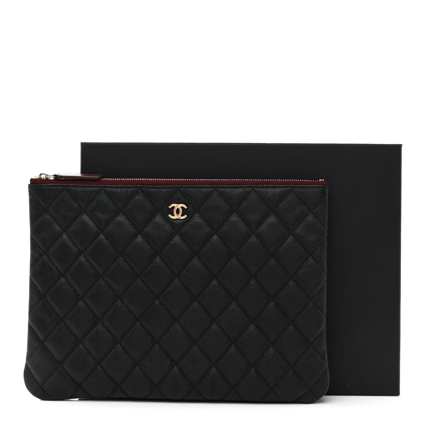 Chanel Caviar Quilted Medium Cosmetic Case Black 11 of 11