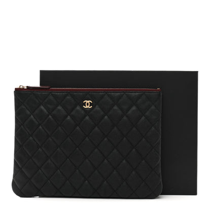 Chanel Caviar Quilted Medium Cosmetic Case Black 11 of 11