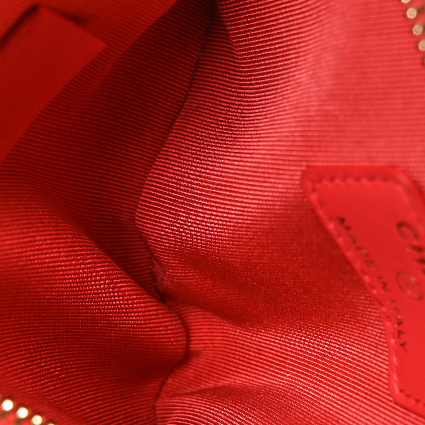 Lambskin Quilted Zip Card Holder Wallet Red
