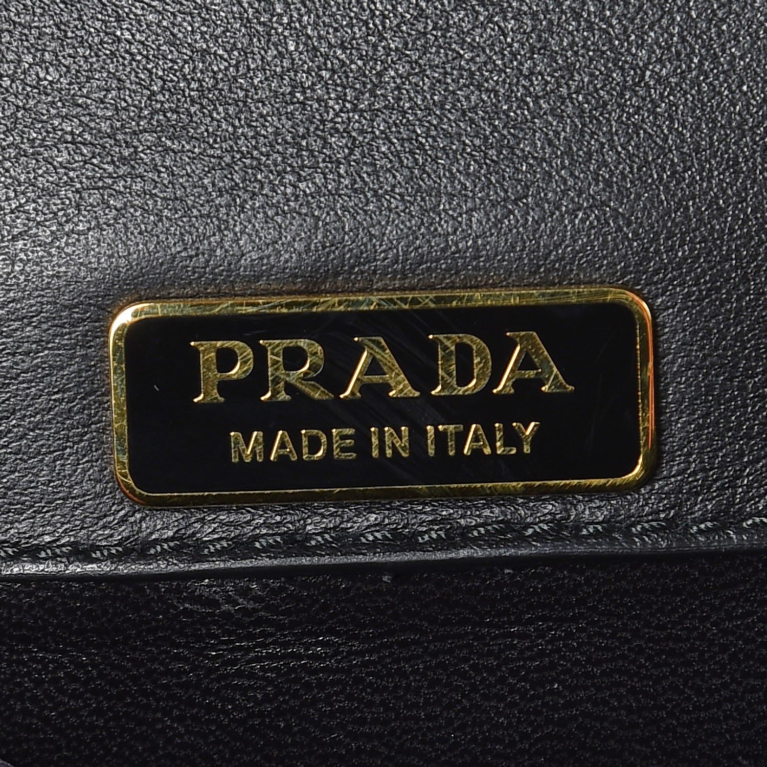 Prada City Calf Pionniere Saddle Bag Black White 6 of 6
