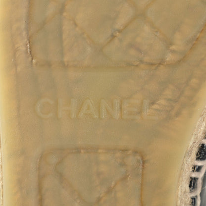 Chanel Lambskin CC Espadrilles 37 Black 7 of 10