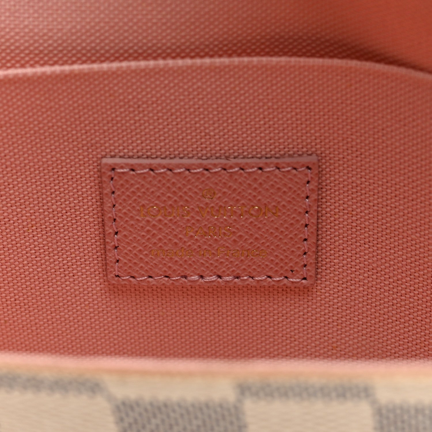 Louis Vuitton Damier Azur Pochette Felicie Chain Wallet Rose Ballerine 6 of 9