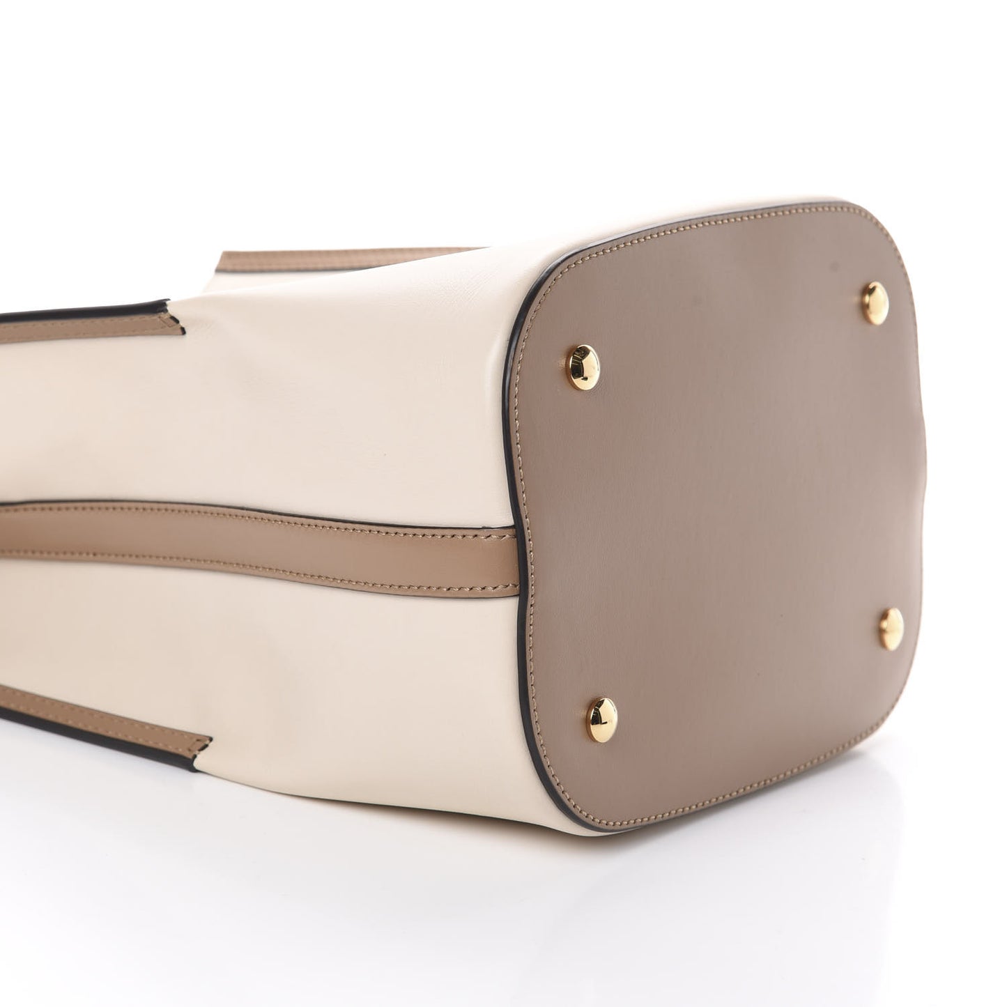 Calfskin Small Peggy Bucket Bag Cream