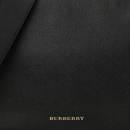 Burberry Soft Grain Calfskin House Check Small Helmsley Crossbody Black 7 of 10