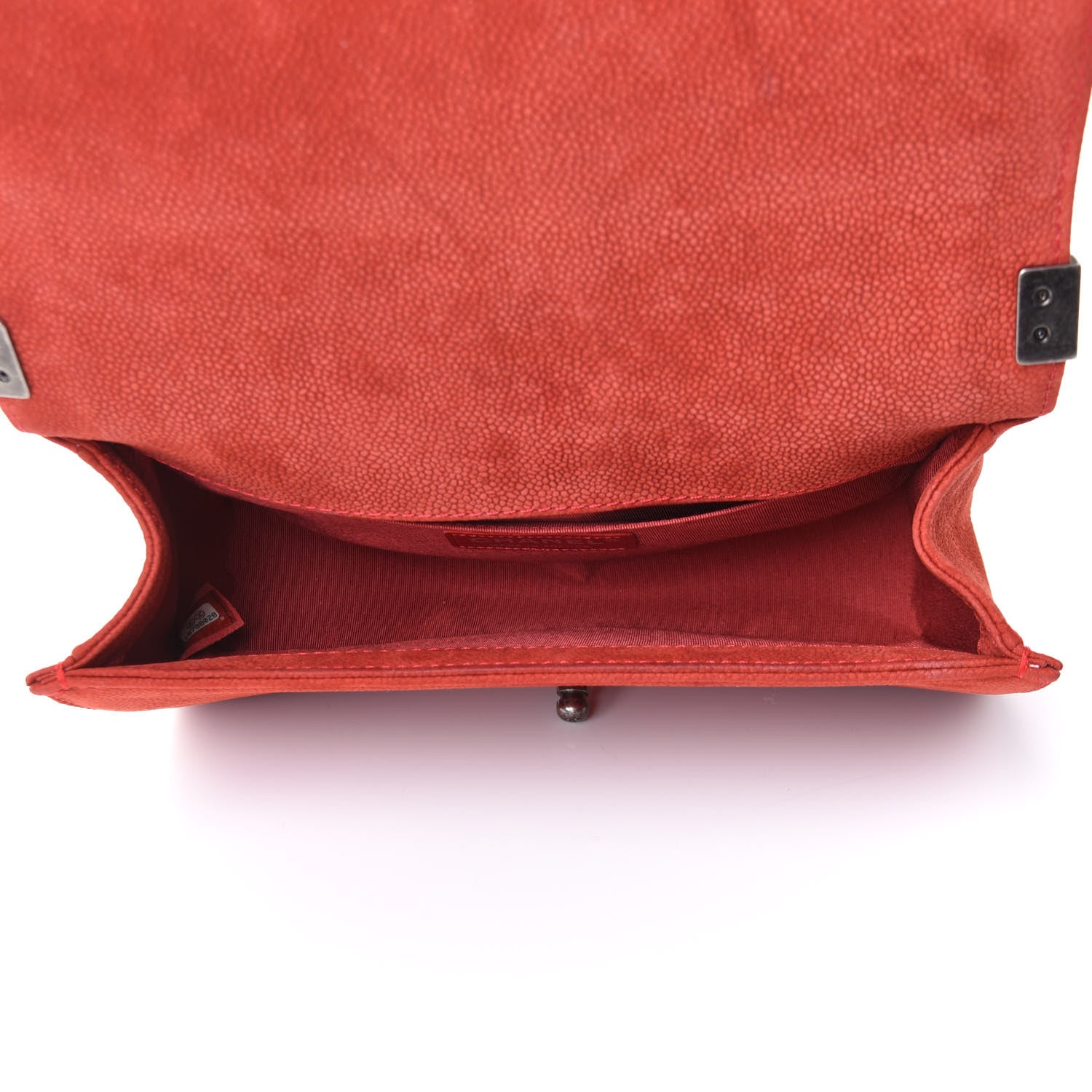 Chanel Suede Caviar Quilted Medium Boy Flap Red 5 of 11