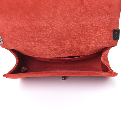 Chanel Suede Caviar Quilted Medium Boy Flap Red 5 of 11