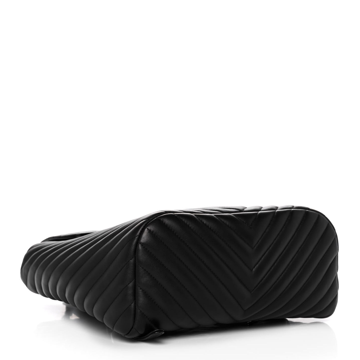 Calfskin Chevron Quilted Large Urban Spirit Backpack Black