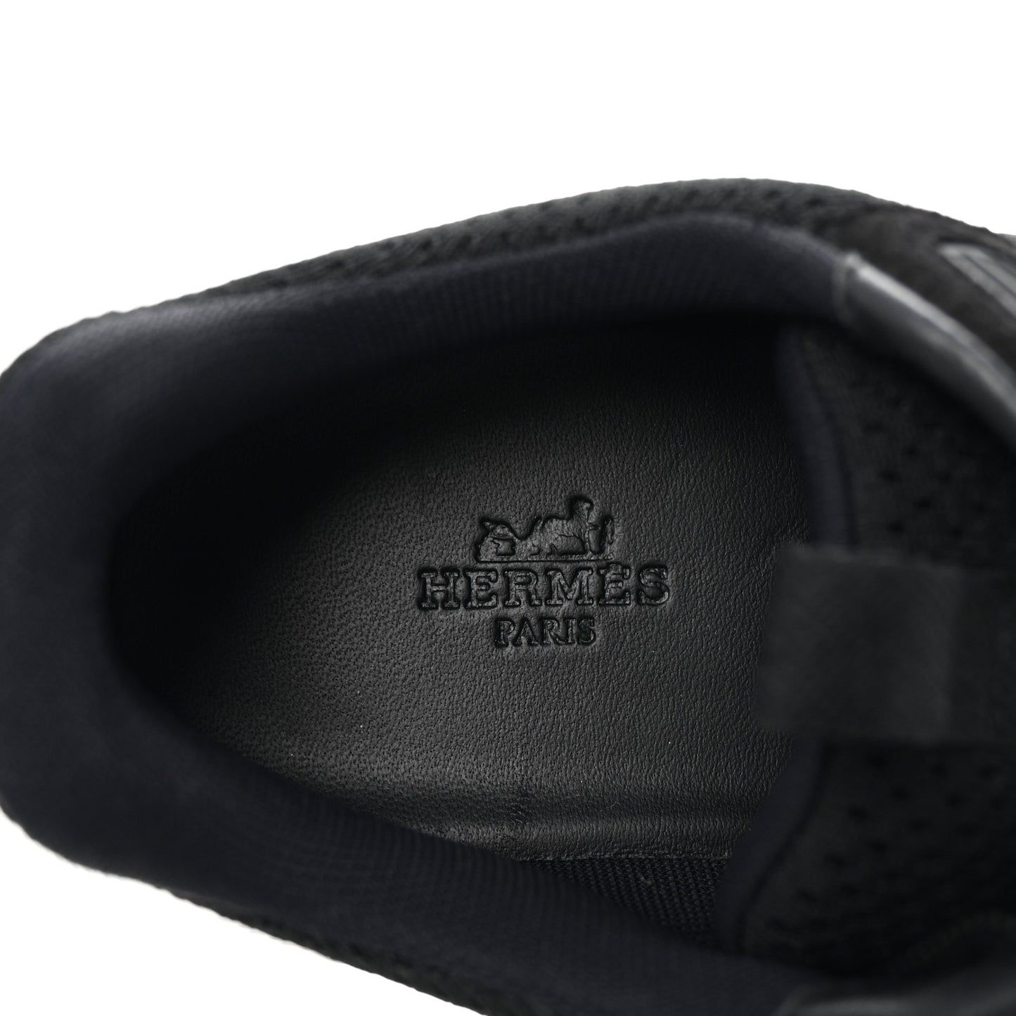 Technical Knit Suede Heros Sneakers 38 Black