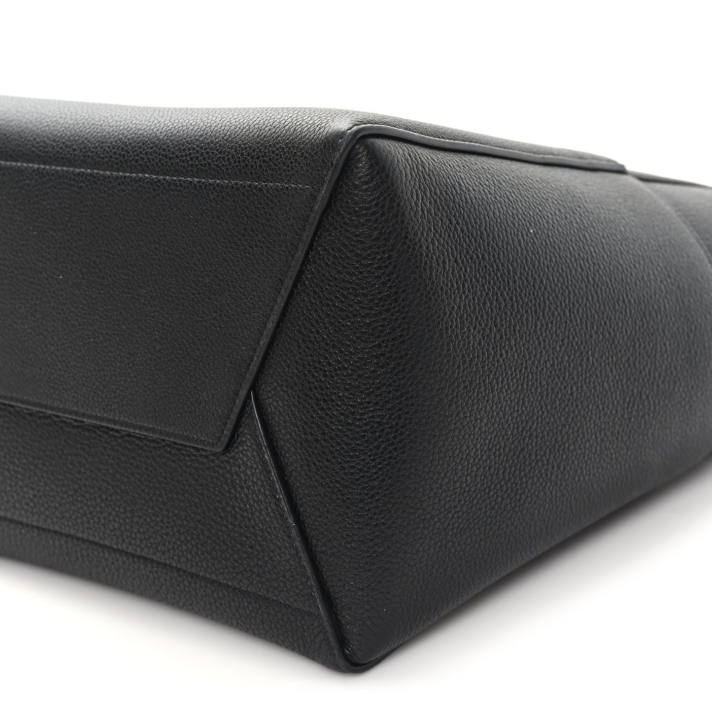 Soft Grained Calfskin Sangle Bucket Bag Black