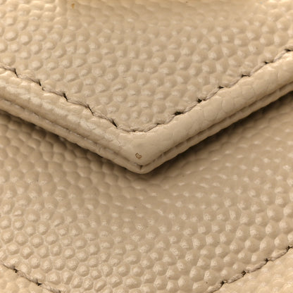 Saint Laurent Grain De Poudre Matelasse Chevron Monogram Chain Wallet Nude Powder 13 of 14