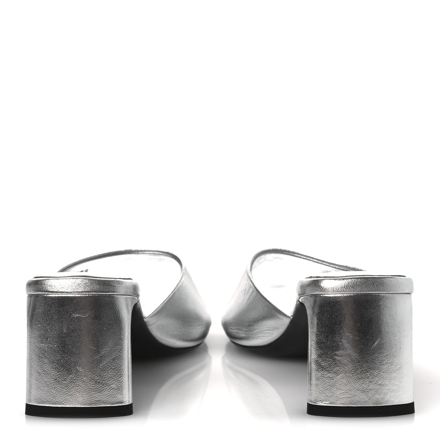 Metallic Sheepskin Duty Free 70mm Sandals 39 Silver