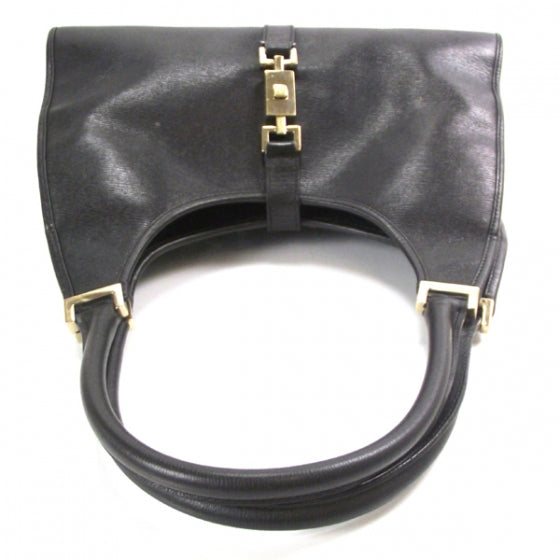 Leather Medium Bardot Black