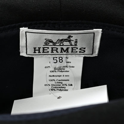 Hermes Cashmere Debbie Charms Bucket Hat 58 Black 8 of 8