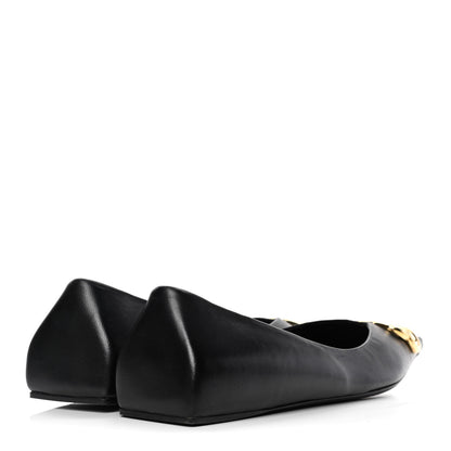 Balenciaga Nappa BB Knife Pointy Toe Ballerina Flats 39.5 Black 3 of 5