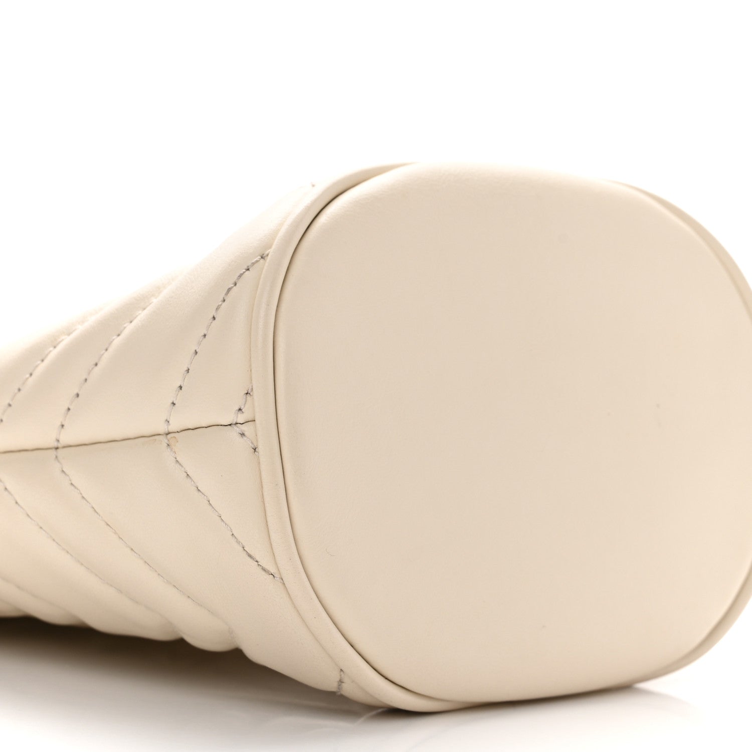 Gucci Calfskin Matelasse Mini GG Marmont 2.0 Bucket Bag White 9 of 10