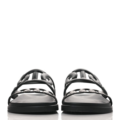 Hermes Nappa Extra Sandals 39 Black 2 of 9