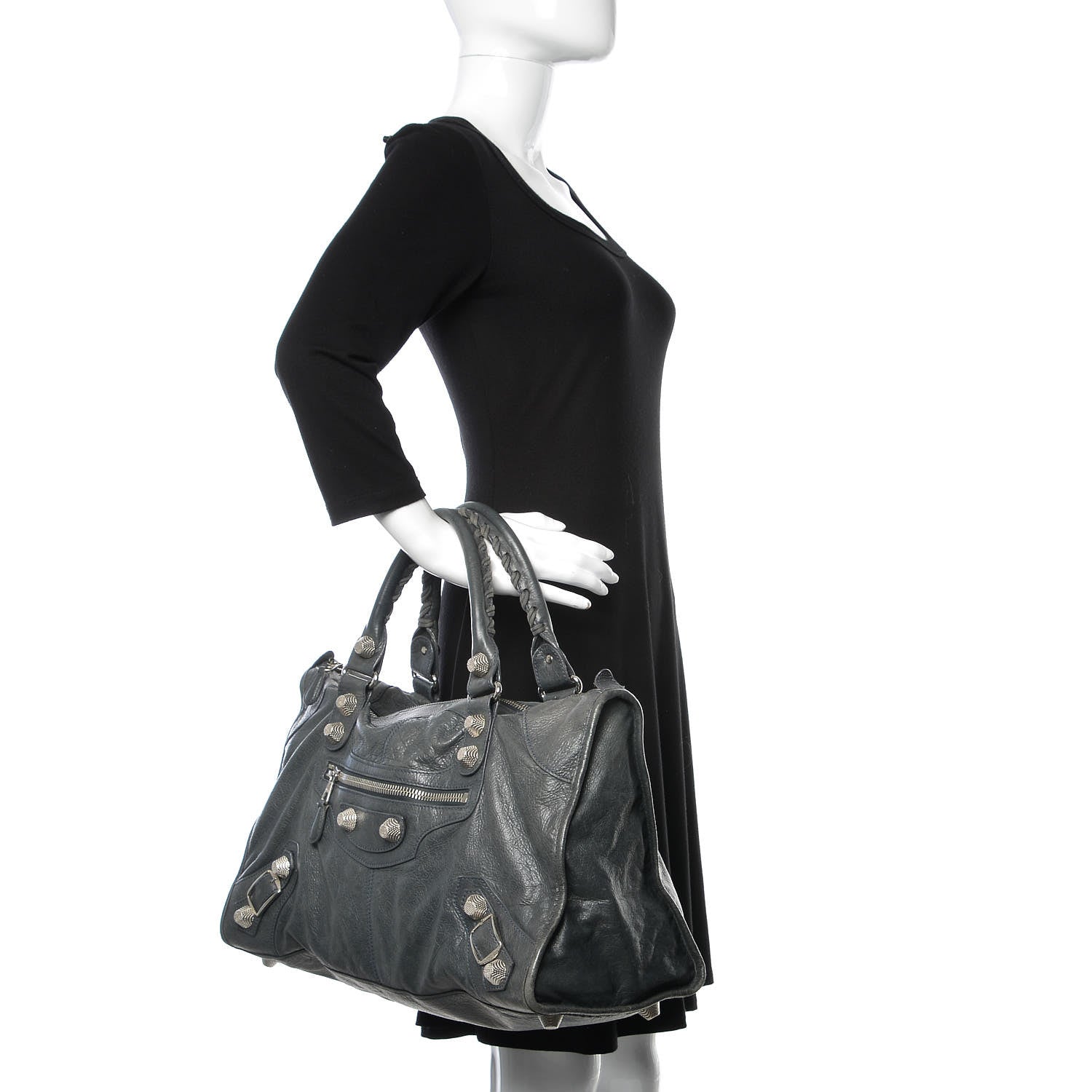 Balenciaga Agneau Giant 21 Silver Hardware Work Anthracite 2 of 9