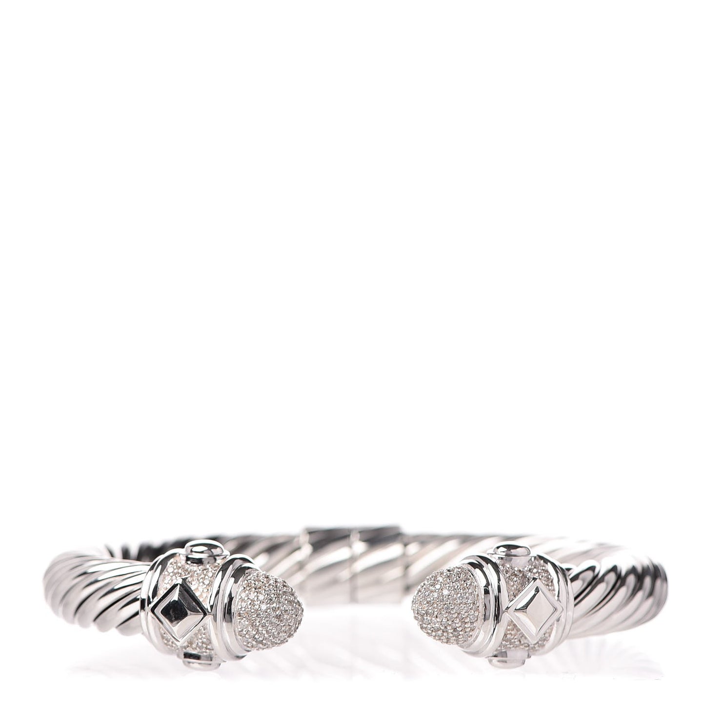 Sterling Silver Diamond 10mm Renaissance Bracelet
