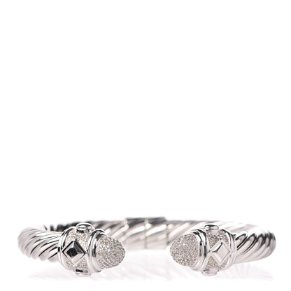 David Yurman Sterling Silver Diamond 10mm Renaissance Bracelet 1 of 5