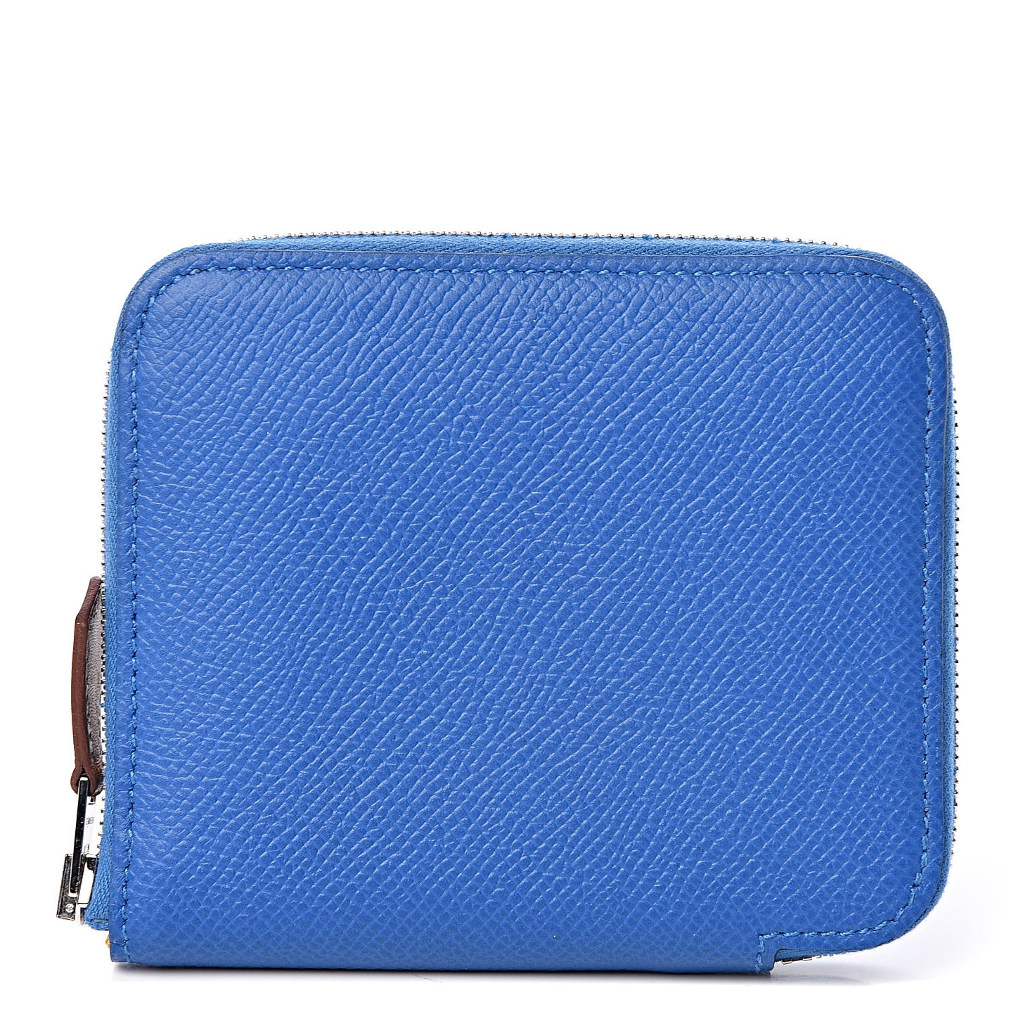 Epsom Silk'In Compact Wallet Bleu Zellige Jaune Ambre