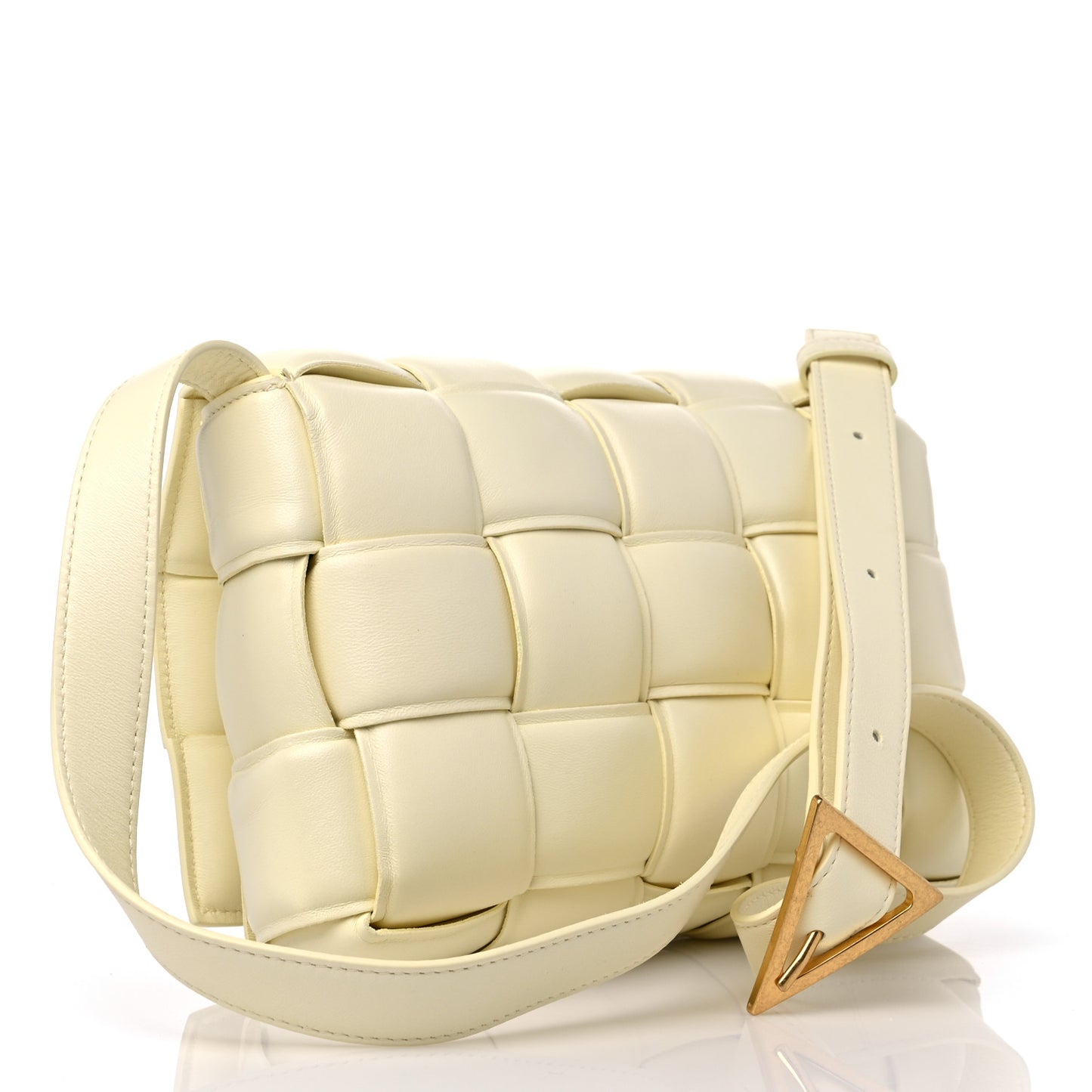 Nappa Maxi Intreccio Padded Cassette Crossbody Bag Zest