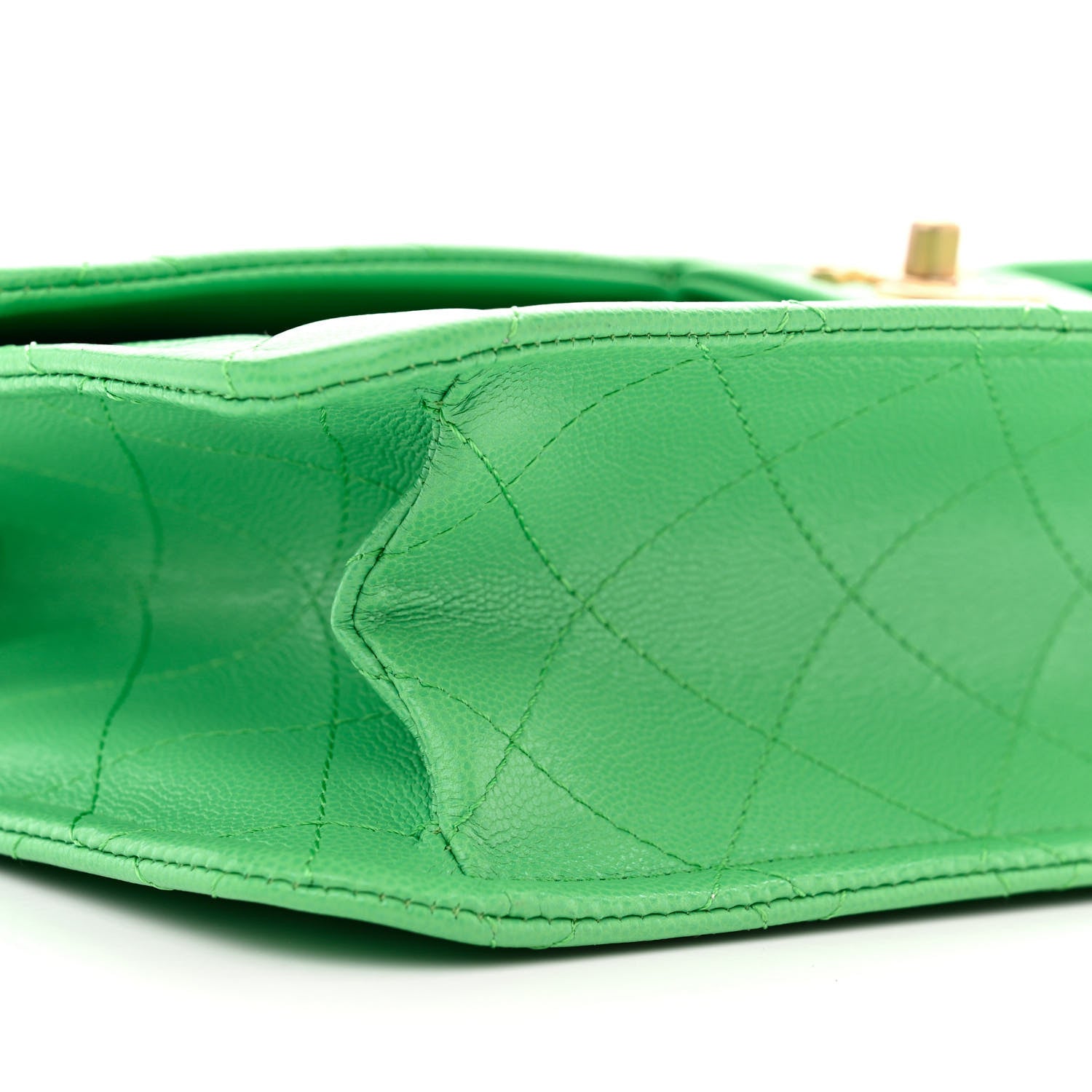 Chanel Caviar Quilted Large Sweet Classic Flap Green 9 of 10