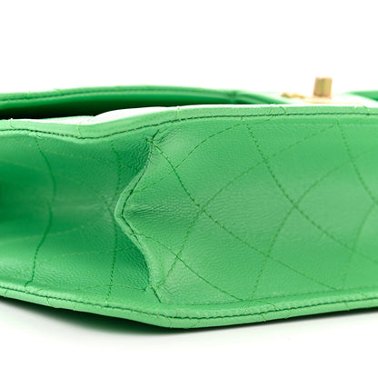 Chanel Caviar Quilted Large Sweet Classic Flap Green 9 of 10