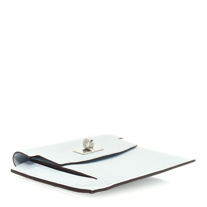 Hermes Chevre Mysore Kelly Pocket Compact Wallet Bleu Brume 4 of 6