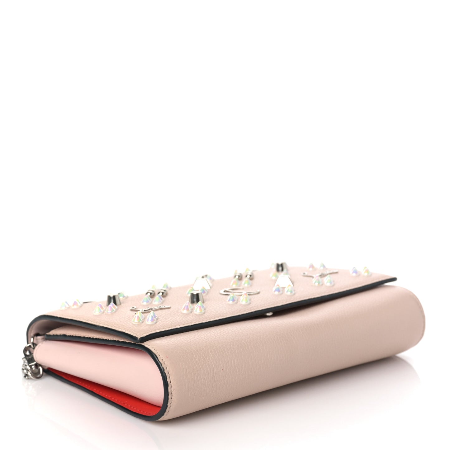 Calfskin Spikes Loubinthesky Paloma Clutch Ballerina
