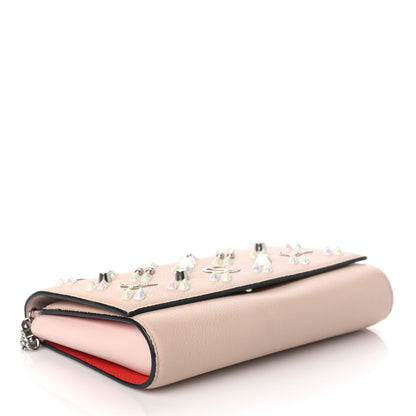 Christian Louboutin Calfskin Spikes Loubinthesky Paloma Clutch Ballerina 3 of 8