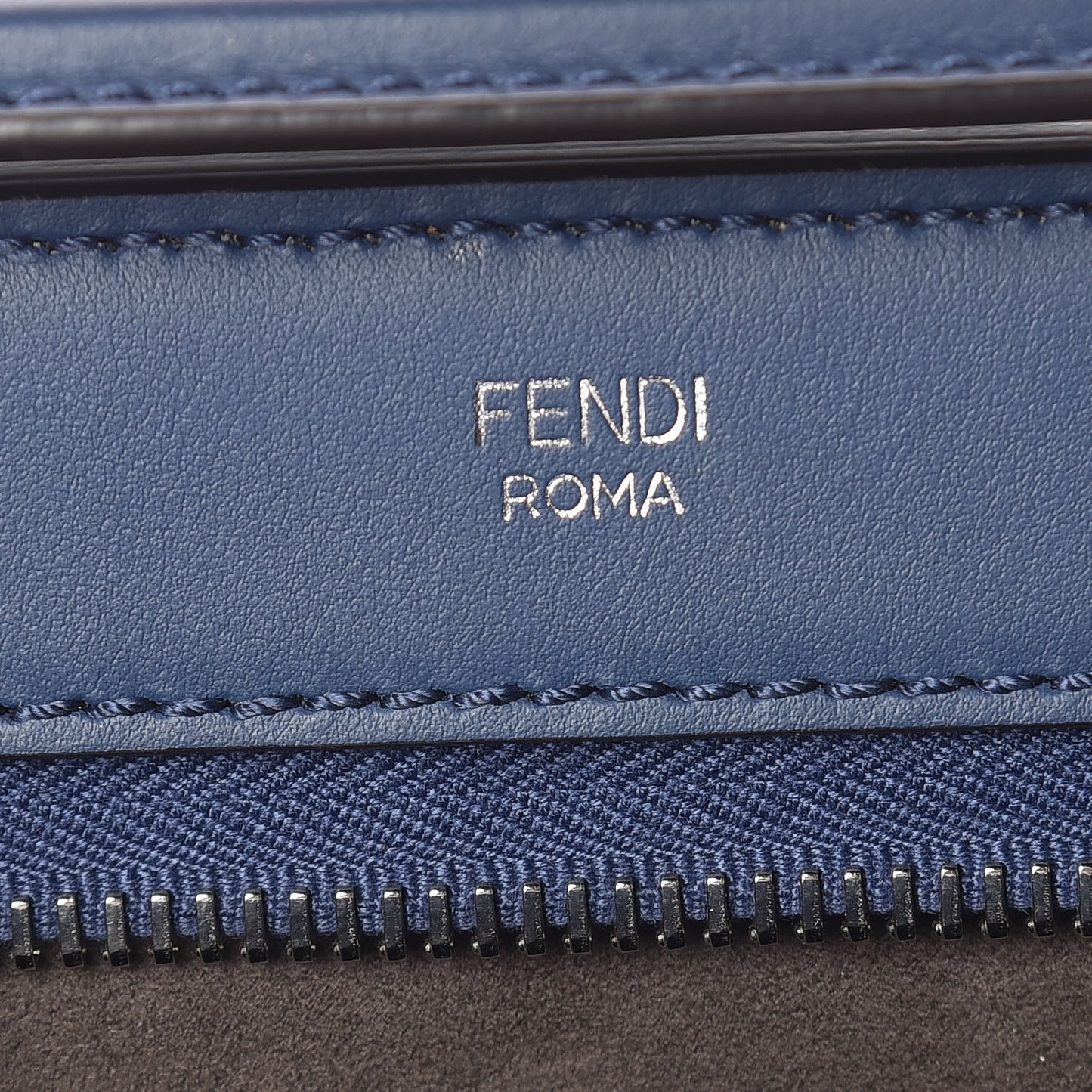 Calfskin Flowerland Studded Dotcom Satchel Blue