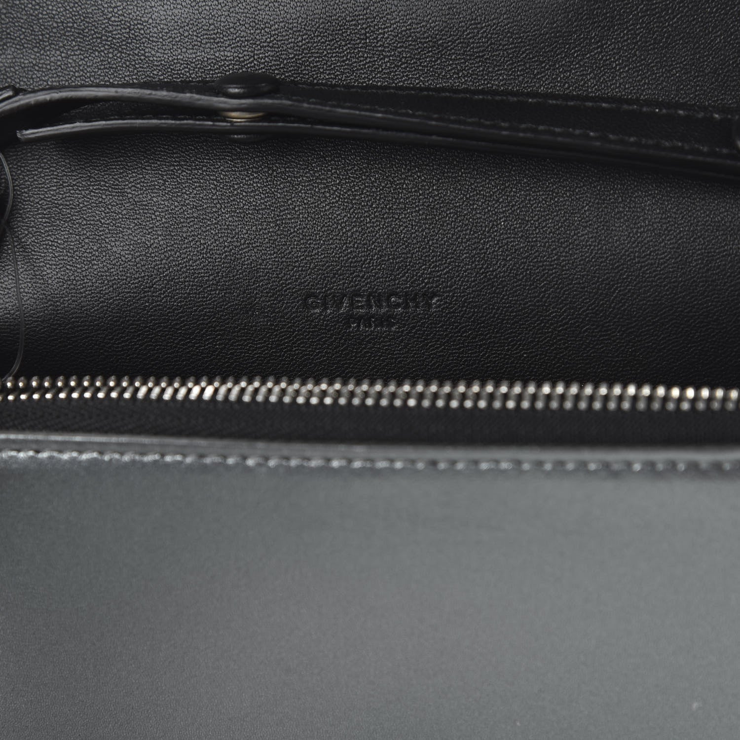 Givenchy Metallic Lambskin Emblem Chain Wallet Silver 8 of 10