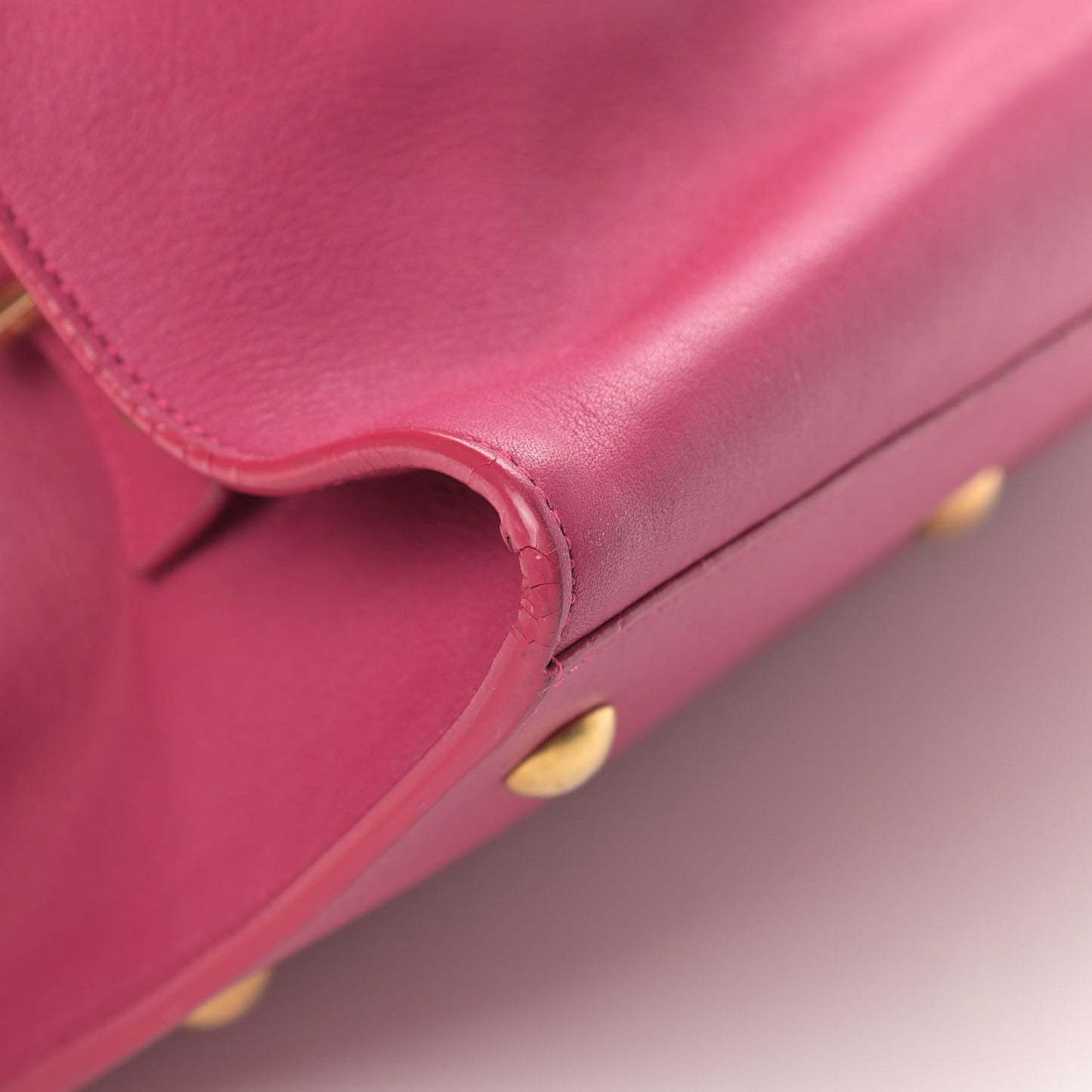 Calfskin Small Classic Y Cabas Fuchsia