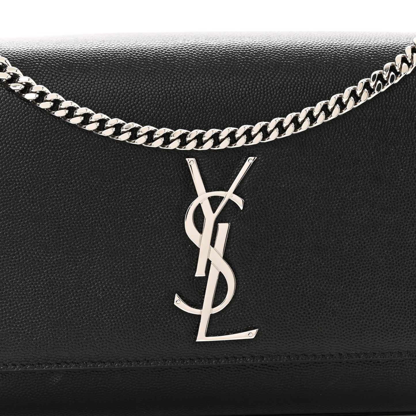 Grain De Poudre Medium Classic Monogram Kate Satchel Black