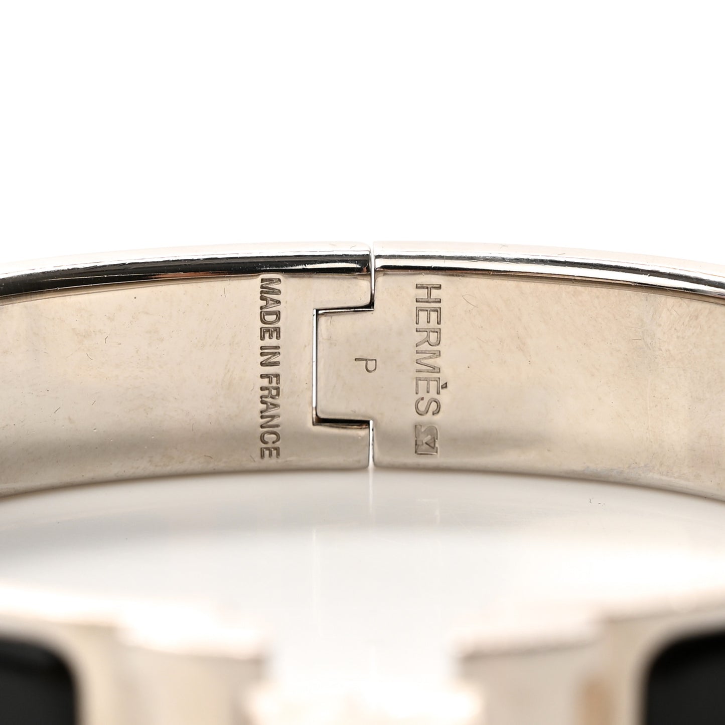 Enamel Narrow Clic Clac H Bracelet PM Black