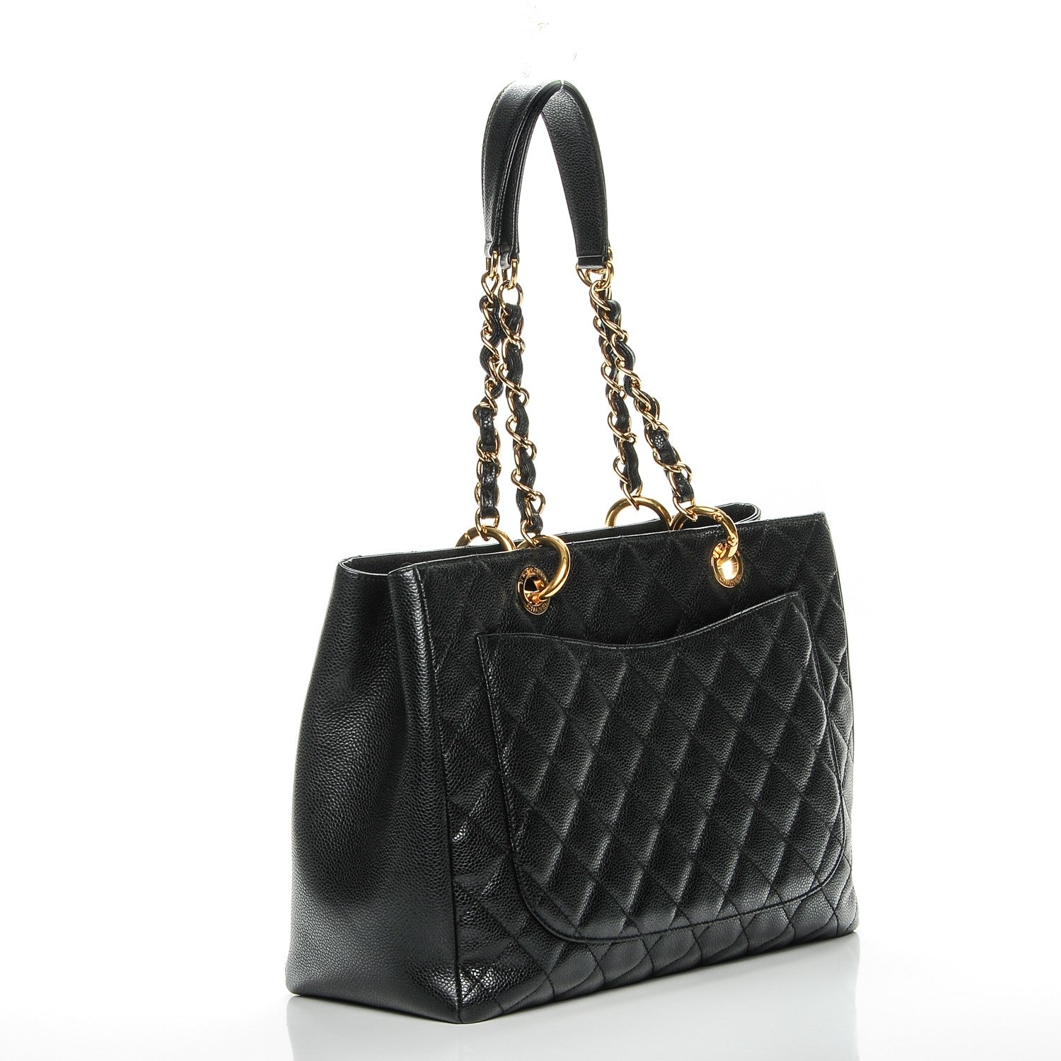 Chanel Caviar Quilted Grand Shopping Tote GST Black 3 of 7