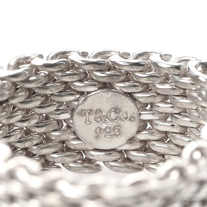 Tiffany Sterling Silver Mesh Somerset Ring 50 5.5 4 of 4