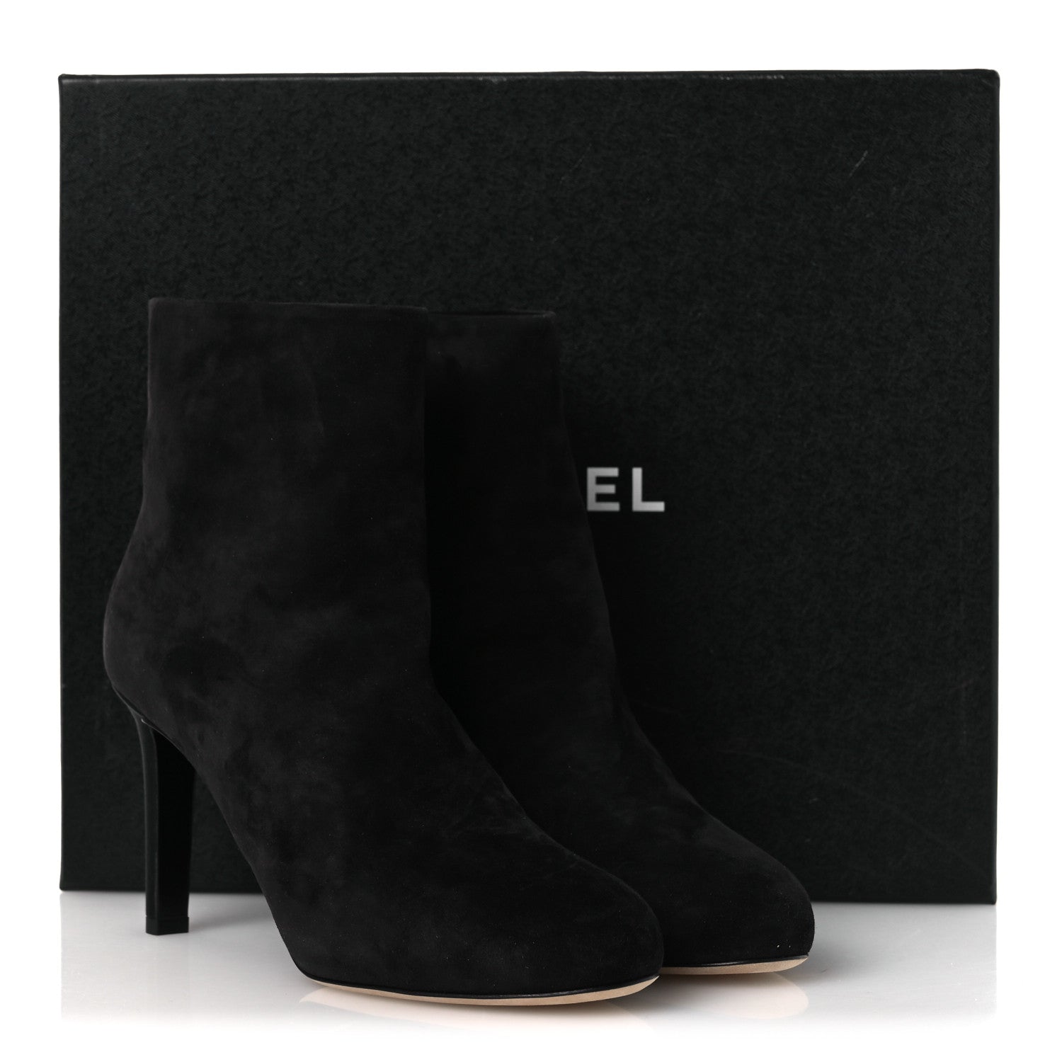 Chanel Suede Grosgrain CC Short Boots 36.5 Black 11 of 11