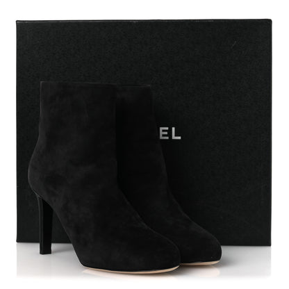 Chanel Suede Grosgrain CC Short Boots 36.5 Black 11 of 11