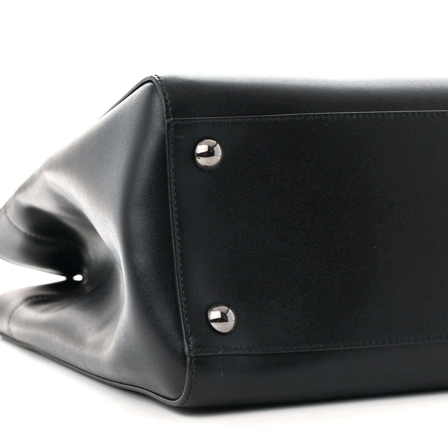 Salvatore Ferragamo Calfskin Vara Bow Chain Tote Black 10 of 11