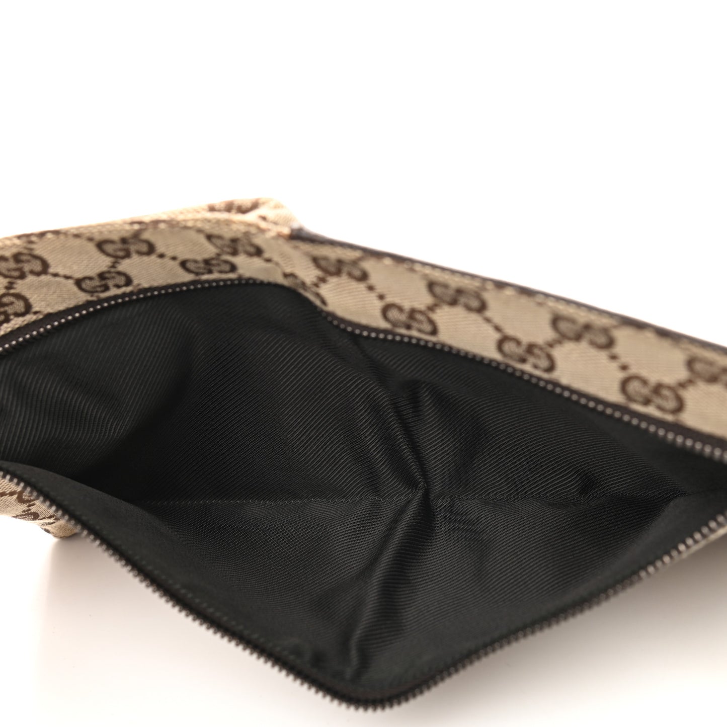GG Monogram Double Pocket Belt Bag Dark Brown