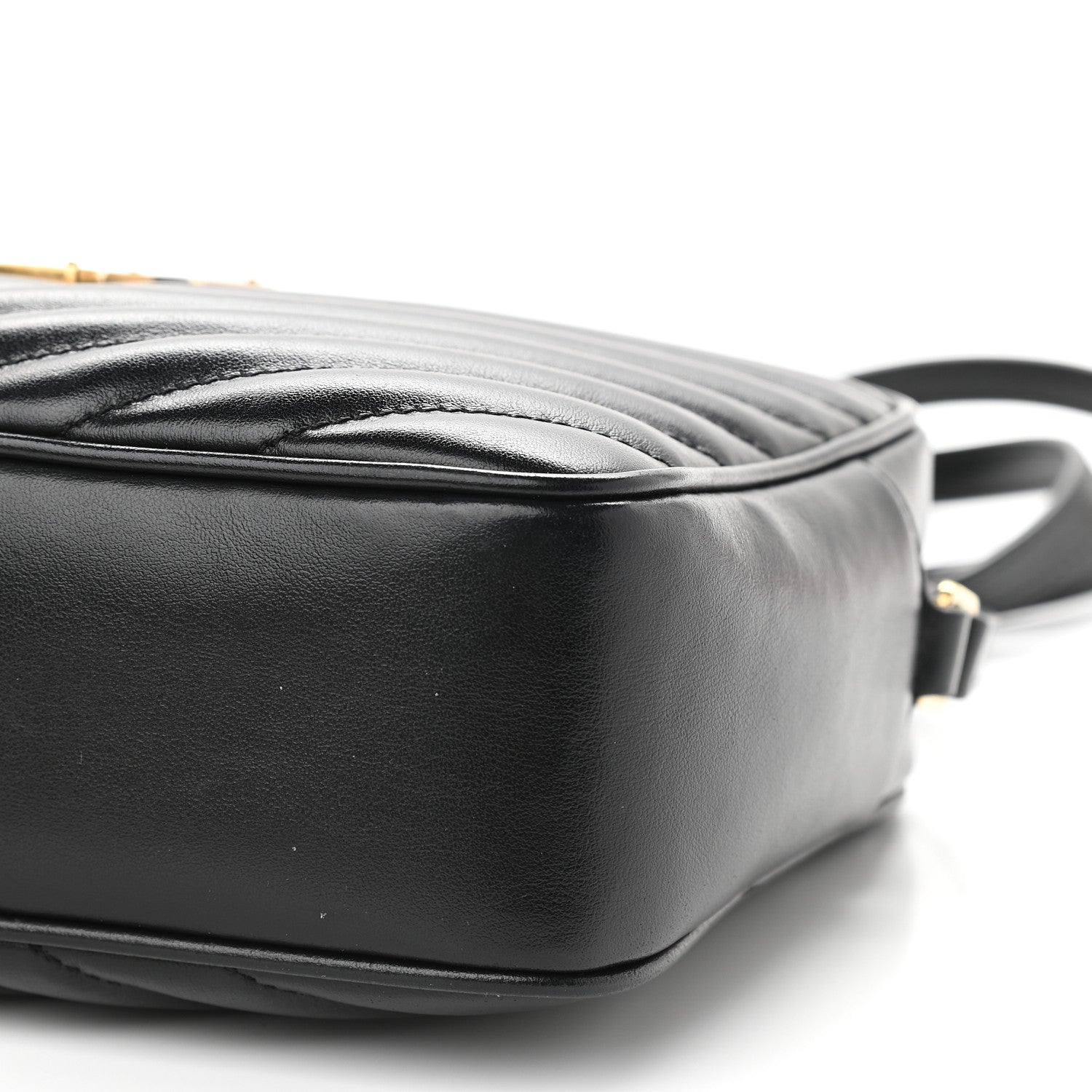 Saint Laurent Calfskin Matelasse Monogram Lou Camera Bag Black 9 of 11