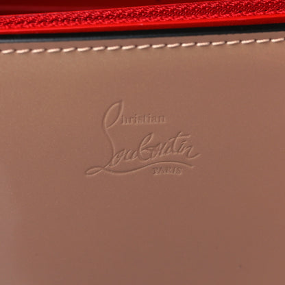 Christian Louboutin Patent Calfskin Spikes Paloma Clutch Nude White 6 of 9