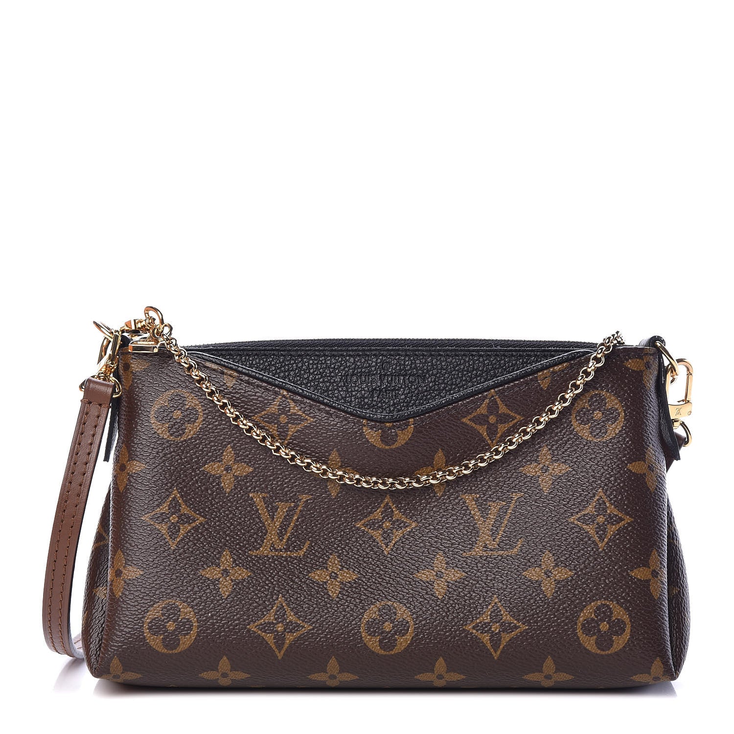 Louis Vuitton Monogram Pallas Clutch Black 1 of 9