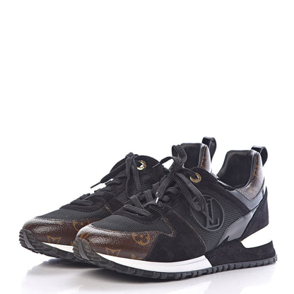 Louis Vuitton Suede Monogram Run Away Sneakers 39 Black 3 of 8