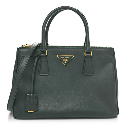 Prada Saffiano Lux Small Galleria Double Zip Tote Biliardo 1 of 9