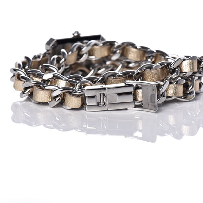 Chanel Stainless Steel Lambskin 16mm Premiere Rock Triple Row Quartz Watch Gold 5 of 6