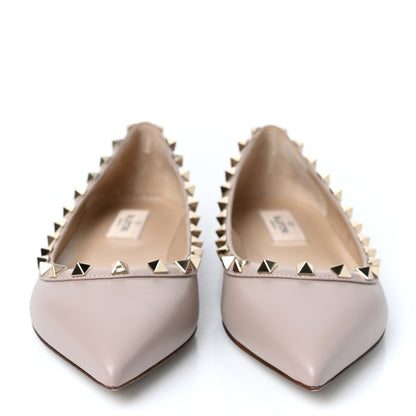 Valentino Garavani Nappa Rockstud Ballerina Flats 38 Poudre 2 of 8