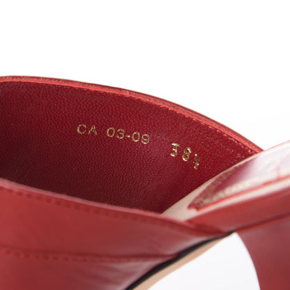 Christian Dior Calfskin Platform Mule Sandals 38.5 Red 10 of 10